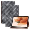 Miniatyrbild 1 av 6: Samsung Galaxy Tab S7 Plus / Tab S8 Plus Fodral Vävd Textur Svart