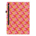 Miniatyrbild 3 av 6: Samsung Galaxy Tab S7 Plus / Tab S8 Plus Fodral Vävd Textur Rosa/Gul