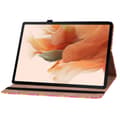 Miniatyrbild 4 av 6: Samsung Galaxy Tab S7 Plus / Tab S8 Plus Fodral Vävd Textur Rosa/Gul