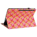 Miniatyrbild 5 av 6: Samsung Galaxy Tab S7 Plus / Tab S8 Plus Fodral Vävd Textur Rosa/Gul