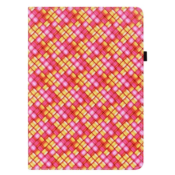 Samsung Galaxy Tab S7 Plus / Tab S8 Plus Fodral Vävd Textur Rosa/Gul