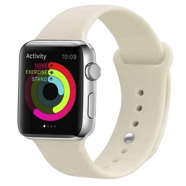 Silikon Armband Apple Watch 42/44/45 mm Beige