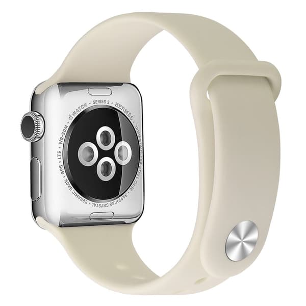 Silikon Armband Apple Watch 42/44/45 mm Beige