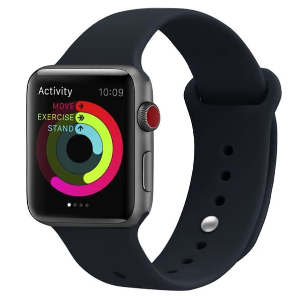 Silikon Armband Apple Watch 42/44/45 mm Mörk Blå