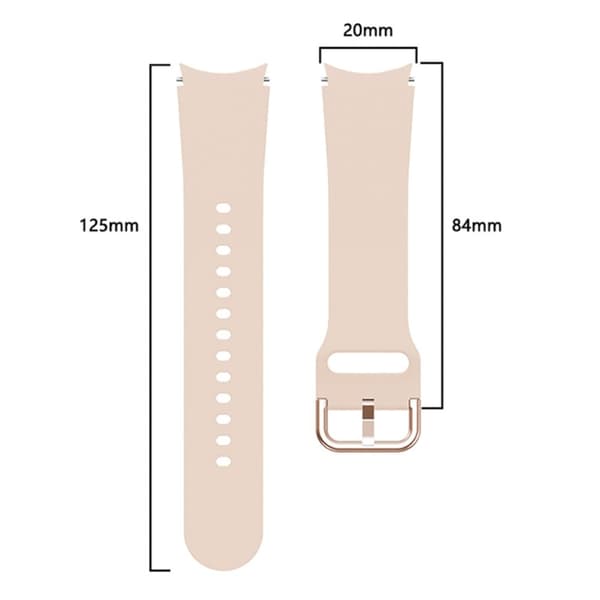 Silikon Armband För Galaxy Watch 4/5/5 Pro/6/7/FE Ljus Rosa