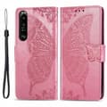 Miniatyrbild 1 av 6: Sony Xperia 1 III - Butterfly Läder Fodral - Rosa