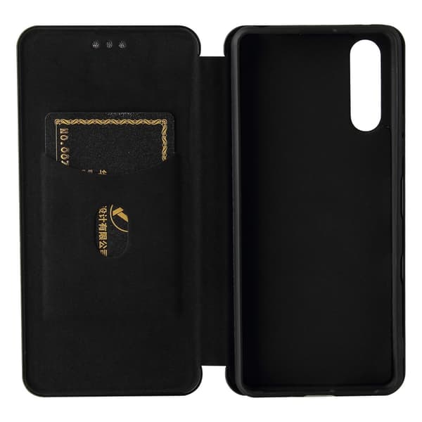 Sony Xperia 10 III - Kolfiber Textur Fodral - Svart
