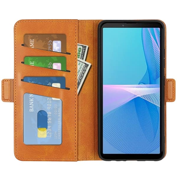 Sony Xperia 10 IV Fodral Magnetisk Stängning Brun