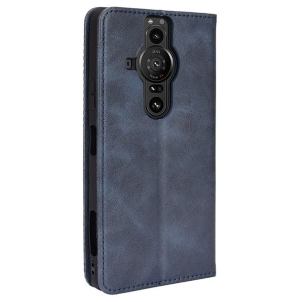Sony Xperia Pro-I Fodral Retro Flip Läder Blå