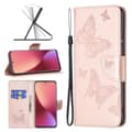 Miniatyrbild 1 av 6: Xiaomi 12 Fodral Tryck Butterfly Roséguld