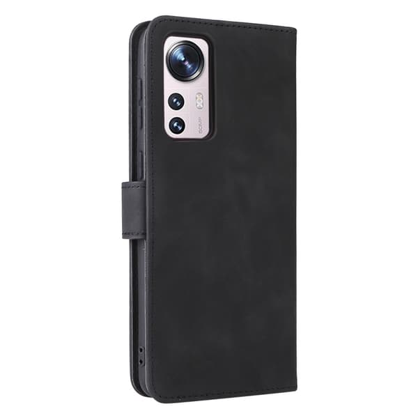 Xiaomi 12 Fodral Skin Touch Läder Svart