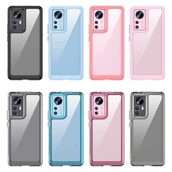 Xiaomi 12 Pro Skal Hybrid Akryl Svart/Transparent