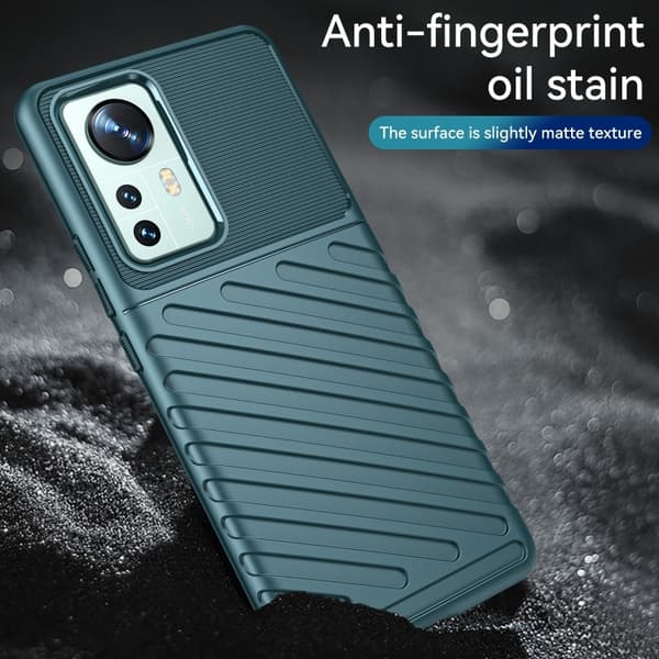 Xiaomi 12 Pro Skal Twill Textur Grön