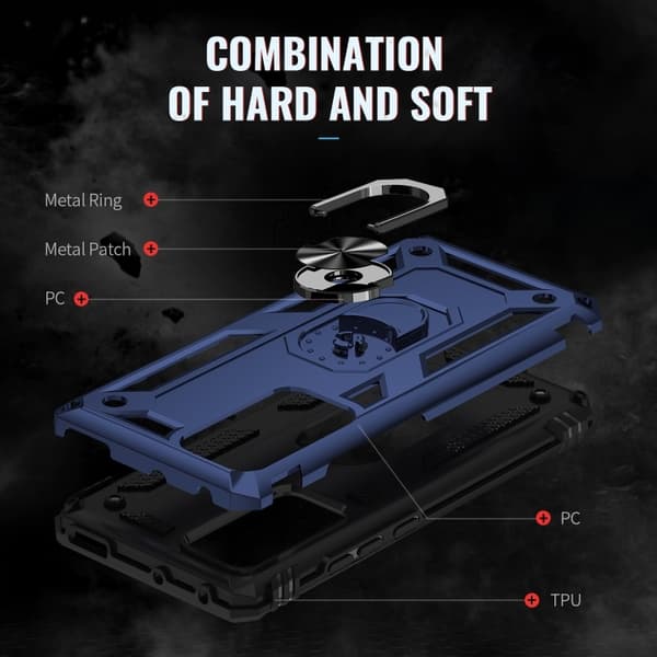 Xiaomi 12 Pro Skal Ring Hybrid Armor Blå