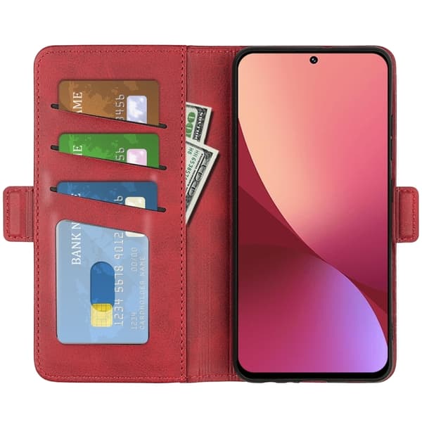 Xiaomi 12 Pro Fodral Magnetisk Stängning Röd