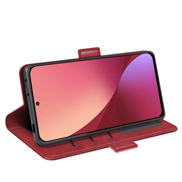 Xiaomi 12 Pro Fodral Magnetisk Stängning Röd