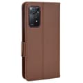 Miniatyrbild 3 av 6: Xiaomi Redmi Note 11 Pro 5G Fodral Litchi Textur Brun