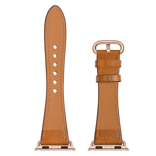 Äkta Läder Armband Apple Watch 42/44/45 mm Brun
