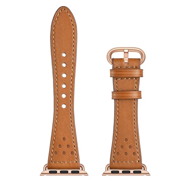 Äkta Läder Armband Apple Watch 42/44/45 mm Brun