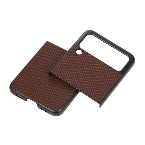 Karbonfiber deksel Samsung Galaxy Z Flip 4 - Brun