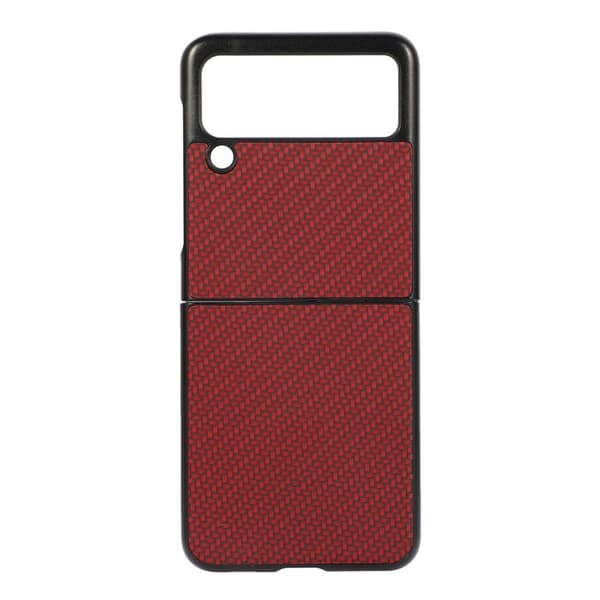 Kulfiber cover Samsung Galaxy Z Flip 4 - Rød