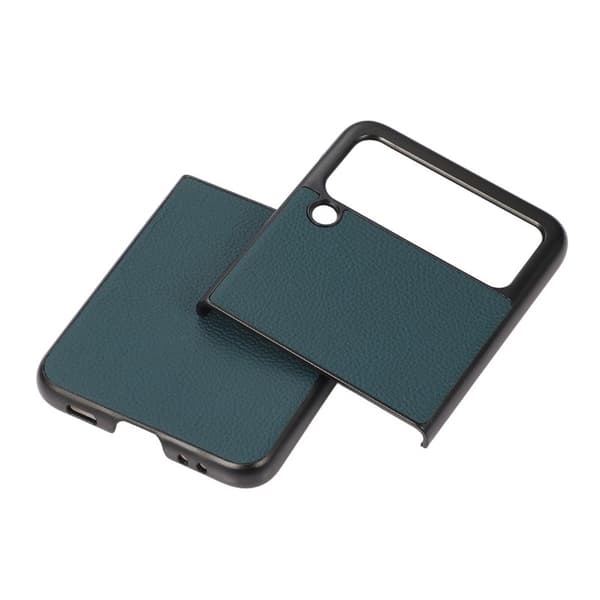 Læder cover Samsung Galaxy Z Flip 4 - Grøn