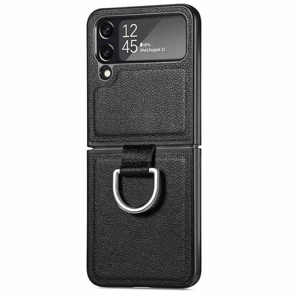 Ring kotelo Samsung Galaxy Z Flip 4 - Musta
