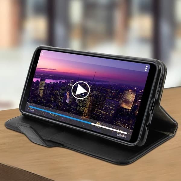 Housse - Samsung - Galaxy A7 2018 - Silikon - Video Stöd - Svart