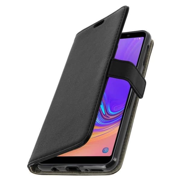 Housse - Samsung - Galaxy A7 2018 - Silikon - Video Stöd - Svart