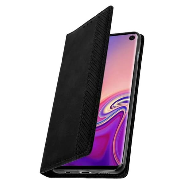 Hölster - Samsung - Galaxy S10 - Fodral Folio - 2 Kortsplatser - Inbyggt Stöd - Svart