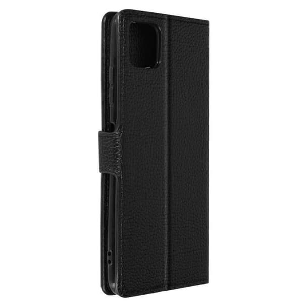 Housse Folio - AVIZAR - Samsung Galaxy A22 5G - Ekologisk läder - Svart - Videostöd