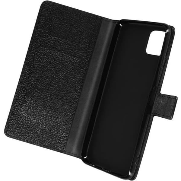 Housse Folio - AVIZAR - Samsung Galaxy A22 5G - Ekologisk läder - Svart - Videostöd