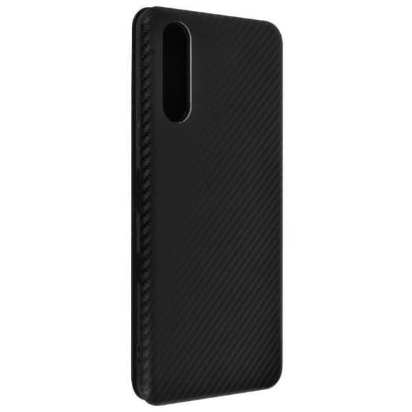 Housse Sony Xperia 10 III - AVIZAR - Kortfodral med handrem - Kolfiberlook svart