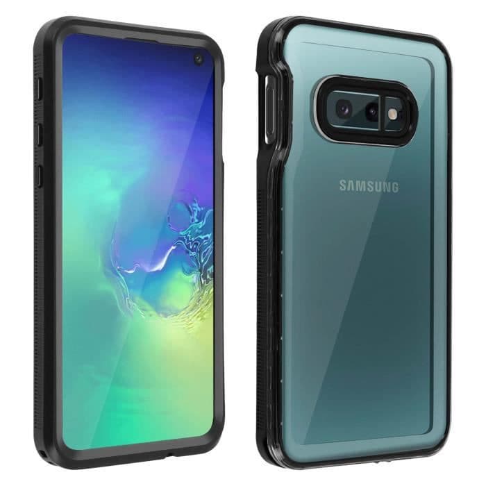 Samsung Galaxy S10e Fodral Bi-material Vattentät 2m Svart Redpepper Screen Film Svart