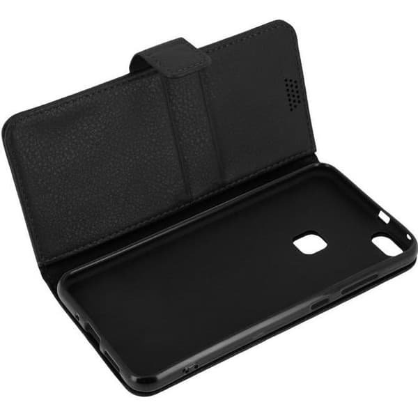 Skal - Huawei - P10 Lite - Silikongelfodral - Eco-läder - Svart