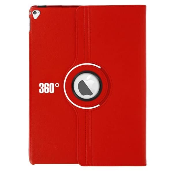 Hus iPad Pro 12.9 - AVIZAR - Flerpositionsetui - Ekologisk läder - 360° Stöd - Röd