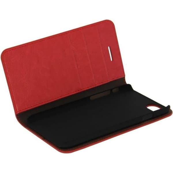 Etui Plånbok Läder Röd - AVIZAR - iPhone 7 och 8 - Stöd Funktion - Halvstyv Skal - Flip