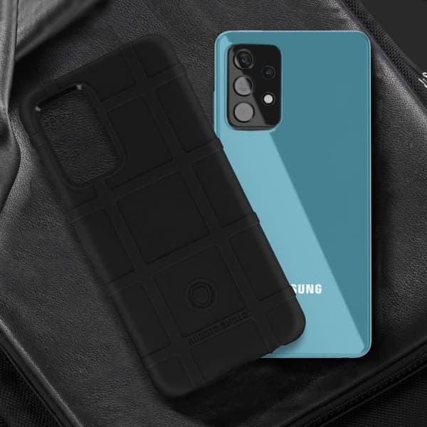 Coque - Samsung - A52/A52s - Flexibel - Stötsäker - Svart - Rutmönster