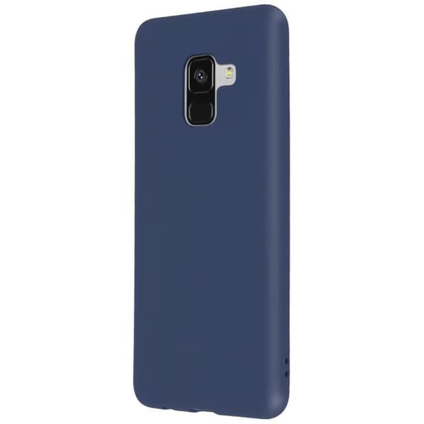 Forcell Galaxy A8 Fodral Soft Touch Silikon Soft Gel Fodral - Nattblå Nattblå