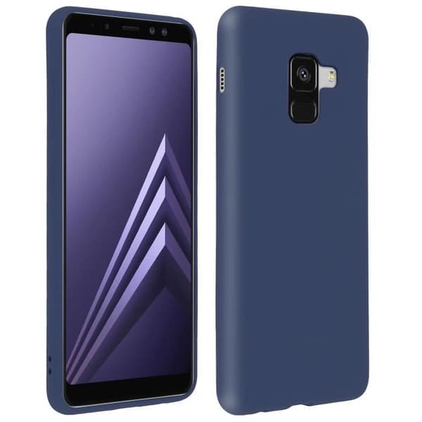 Forcell Galaxy A8 Fodral Soft Touch Silikon Soft Gel Fodral - Nattblå Nattblå