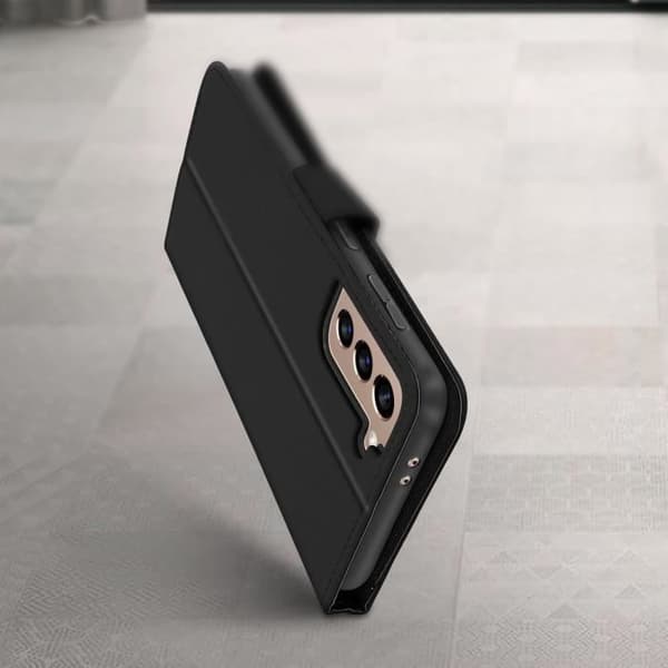 Fodral till Samsung Galaxy S21 - AVIZAR - Plånboksskydd - Videostöd - Svart