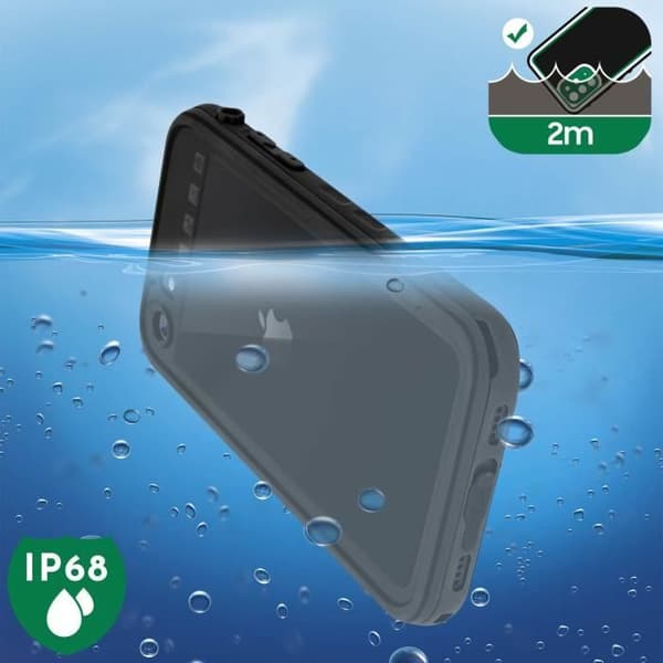Coque - REDPEPPER - iPhone SE 2020 / 8 / 7 - Vattentät - Stötsäker - Inbyggt skärm skydd