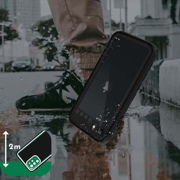 Coque - REDPEPPER - iPhone SE 2020 / 8 / 7 - Vattentät - Stötsäker - Inbyggt skärm skydd
