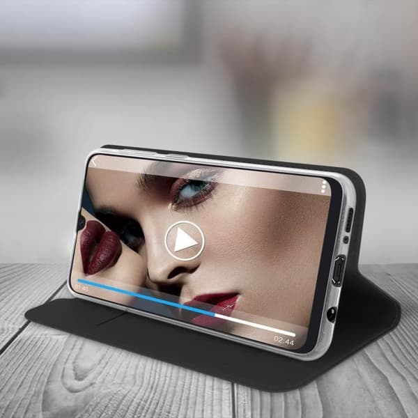 Hus till Samsung Galaxy A50 - DUX DUCIS - Kortfodral - Mjuk Skal - Horisontellt Stöd - Svart