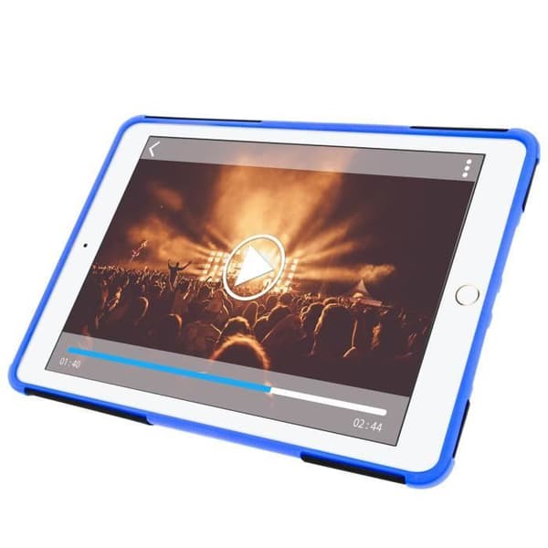 Coque iPad 9.7 - AVIZAR - Förstärkt stötmotstånd - Inbyggt stöd - Blå - Unisex