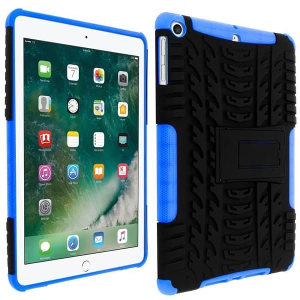 Coque iPad 9.7 - AVIZAR - Förstärkt stötmotstånd - Inbyggt stöd - Blå - Unisex