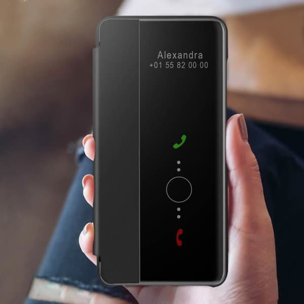 Foliofodral - AVIZAR - Huawei P40 Pro - Hårt skydd - Genomskinligt fönster - Unisex