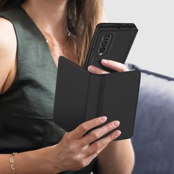 Skal till Samsung Z Fold 3 Fodral Magnetisk löstagbar plånbok Svart