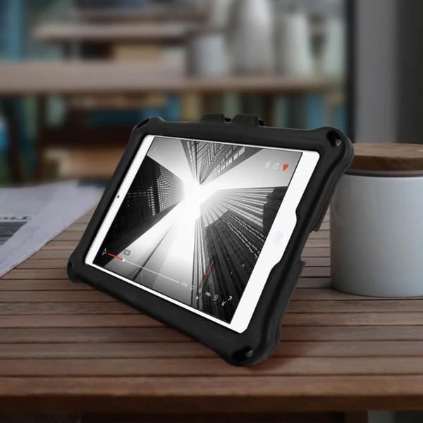 iPad Mini 1/2/3 Fodral - AVIZAR - Hybrid - Rotationshandtag - Ställbart Stöd - Svart