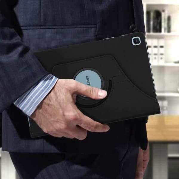 Fodral till Samsung Galaxy Tab S6 Lite Full Cover 360° Roterande Stativ Svart